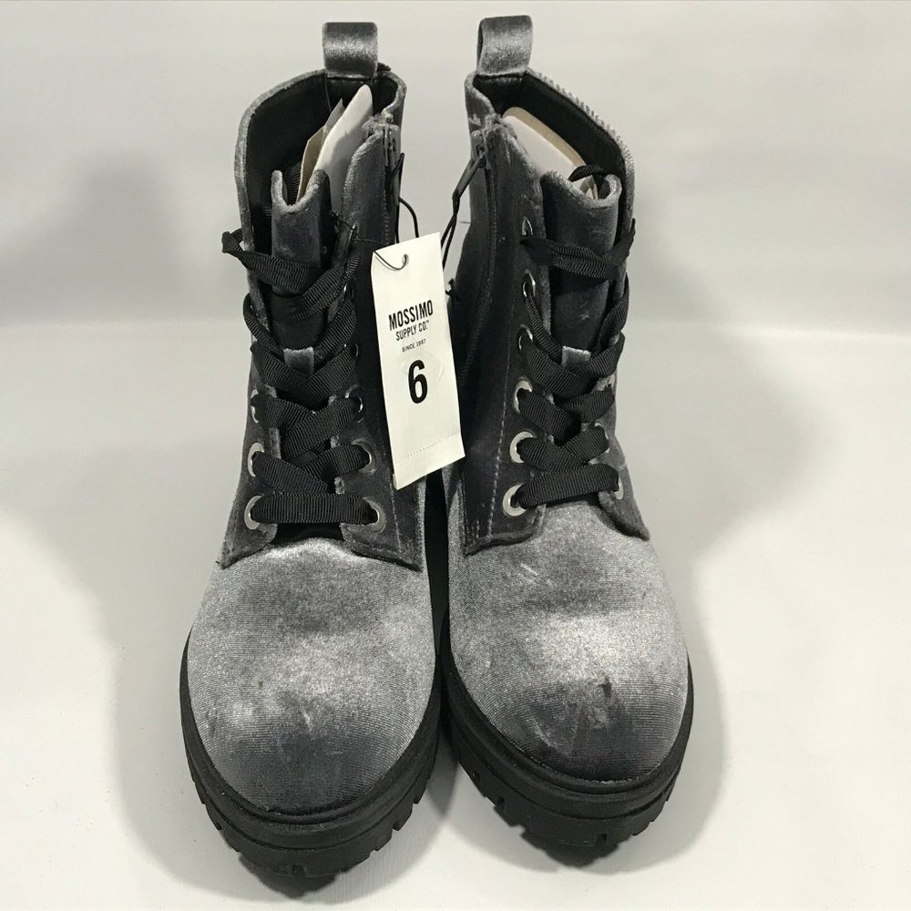 Mossimo Supply Co. Rihanna Gray Velvet Boots - Picture 2 of 7